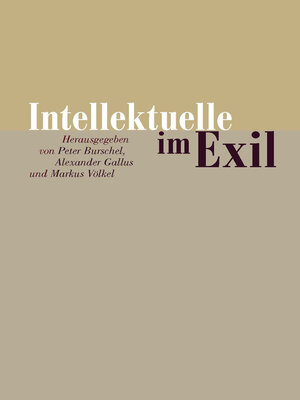 cover image of Intellektuelle im Exil